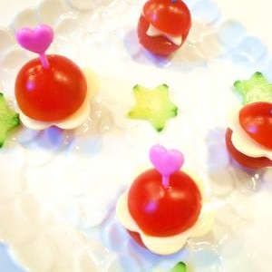 お弁当や子供パーティに☆ミニトマトのピンチョス風。